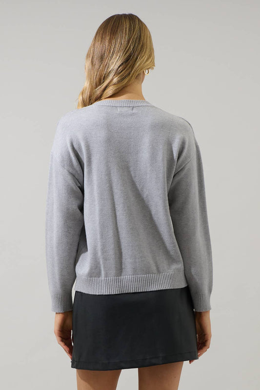 Shanice Rhinestone Knit Sweater