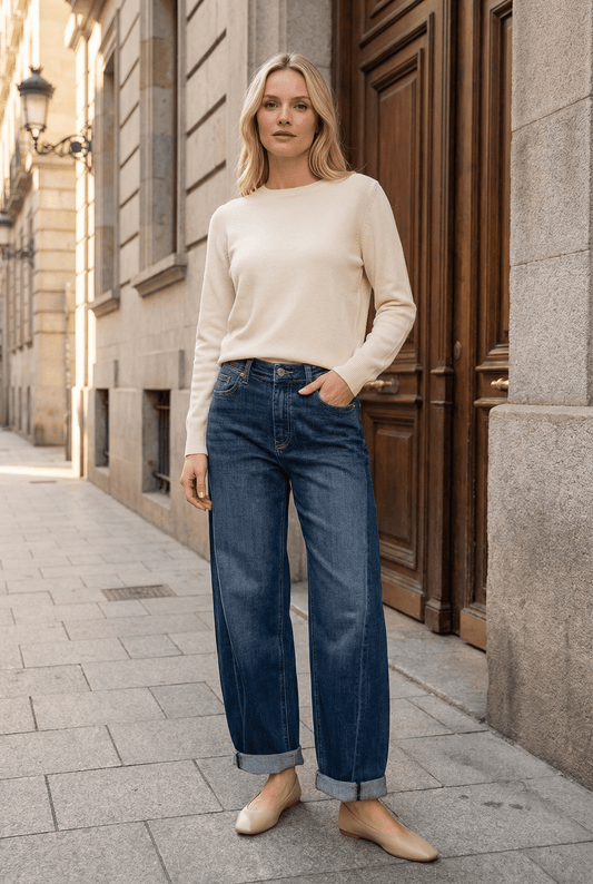 Relaxed Tapered Barrel Jean