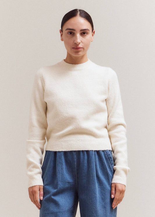 Basic Crew Neck Sweater - Ivory
