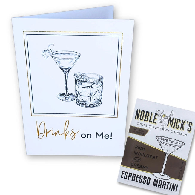 Cocktail and Cards - Drinks On Me Card