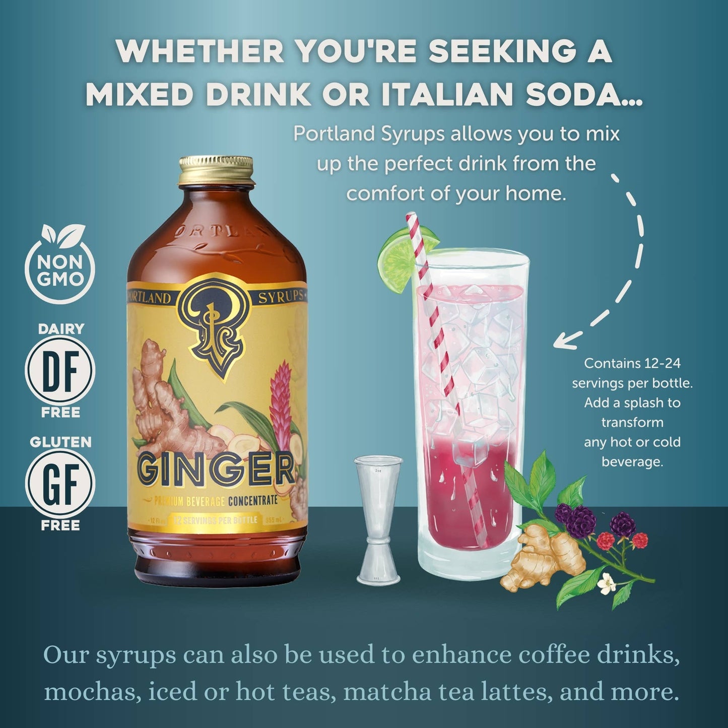 Ginger Syrup - Cocktail / Mocktail Drink Mix
