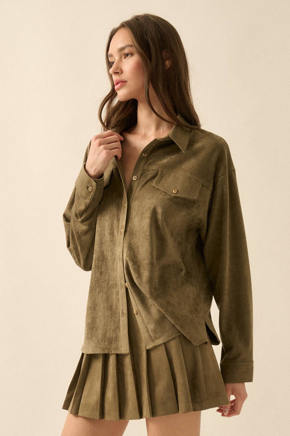 Mossy Button-Up Shacket