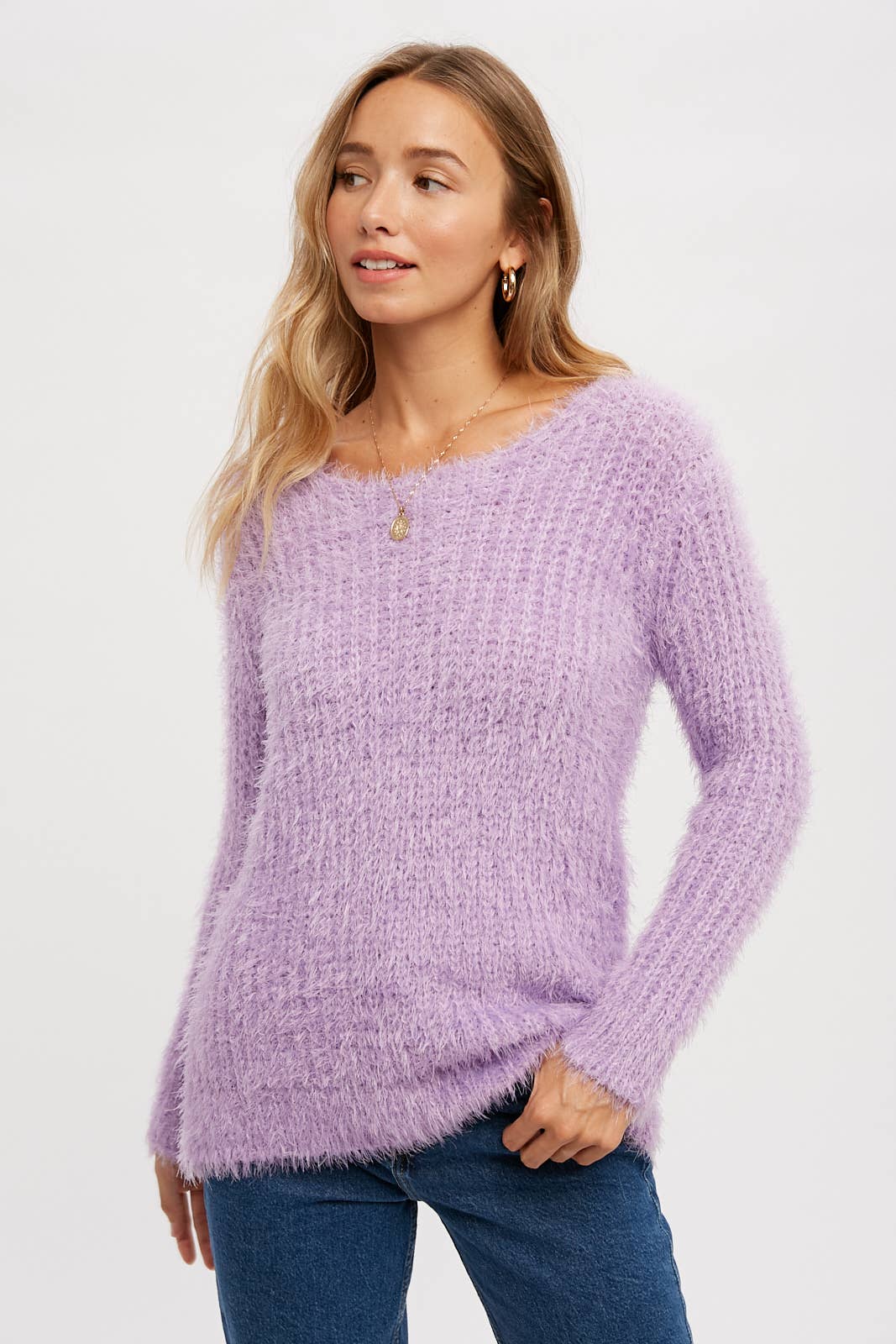 Lavender Fuzzy Sweater
