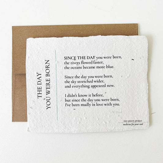 The Day You Were Born: Plantable Wildflower Card