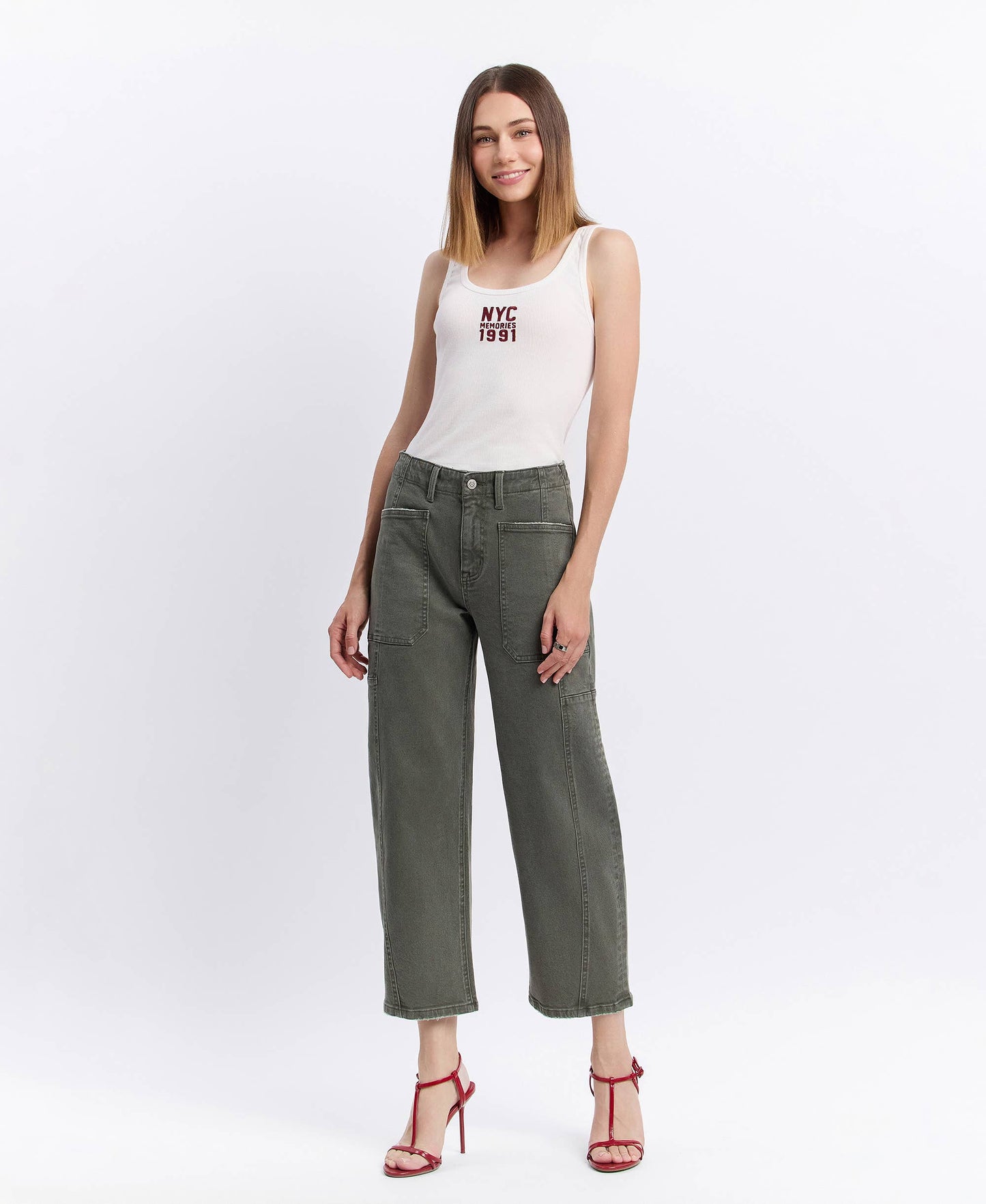 FLYING MONKEY Olivia High Rise Barrel Jean