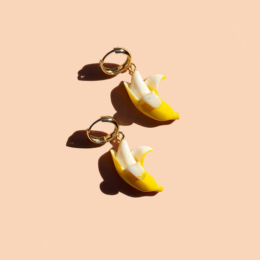 Gwen Banana Hoop Earrings