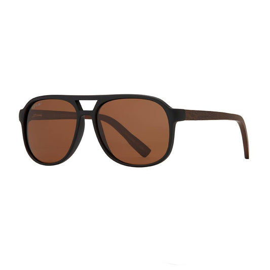 Weston - Matte Crystal Brown / Brown Bamboo + Smoke Polarized Lens