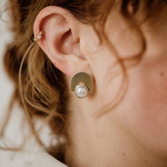 Bali Studs // Pearl