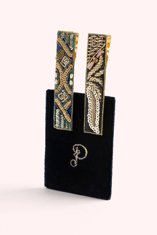 Hairclips - Midnight 1920's Sparkle