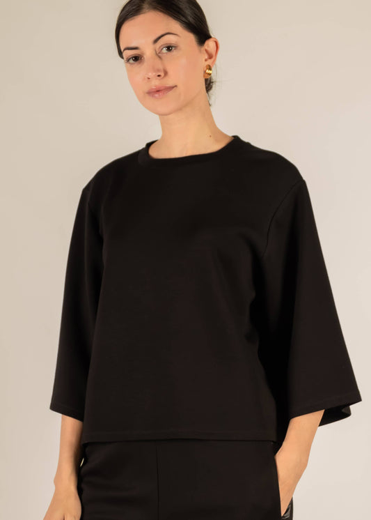 Butter Modal 3/4 Sleeve Round Neck Top