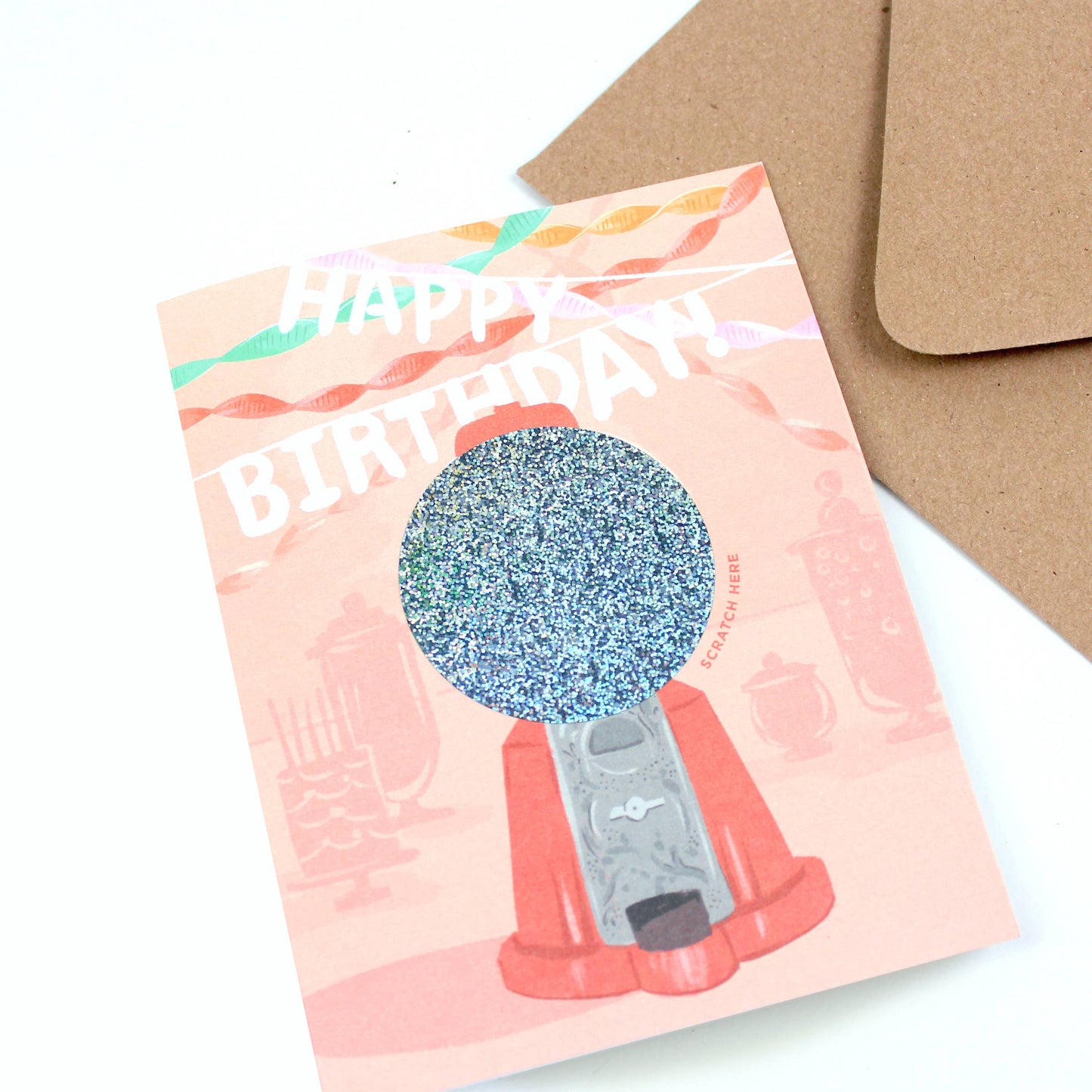 Scratch-off Gumball Machine - Birthday Card