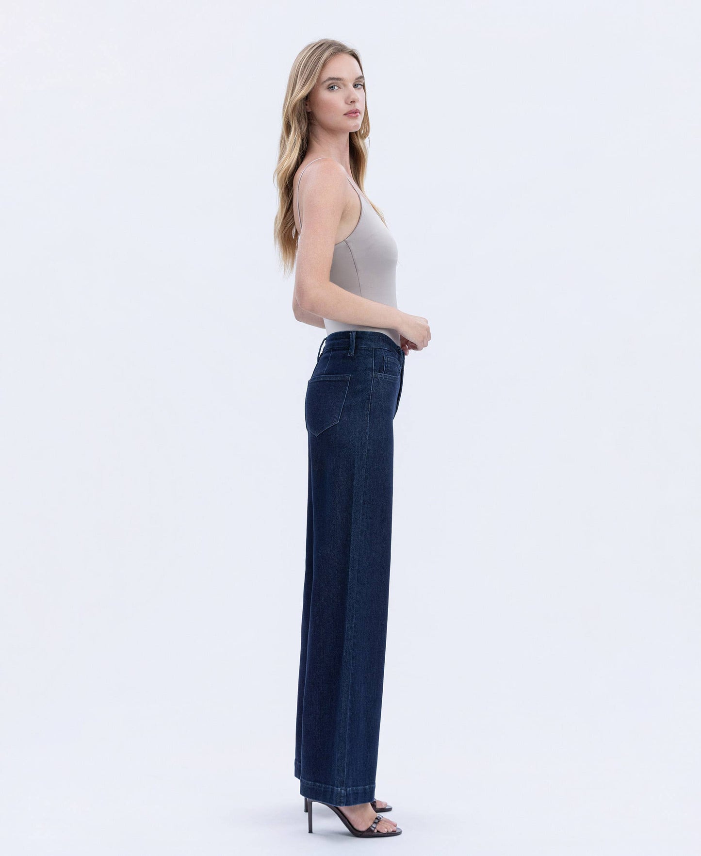 FLYING MONKEY Wide Leg Trouser Jeans