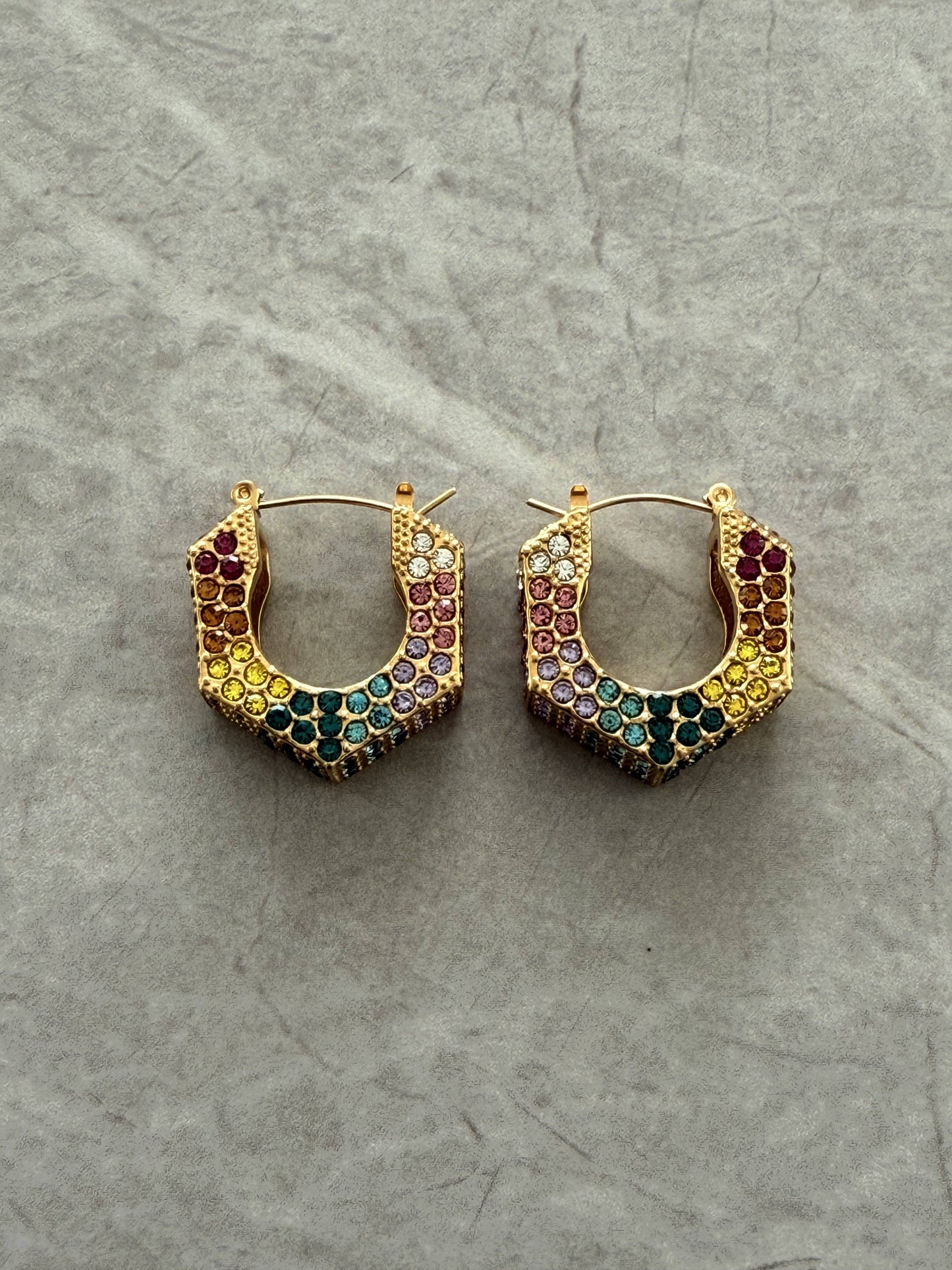 Rainbow Hoop Earrings