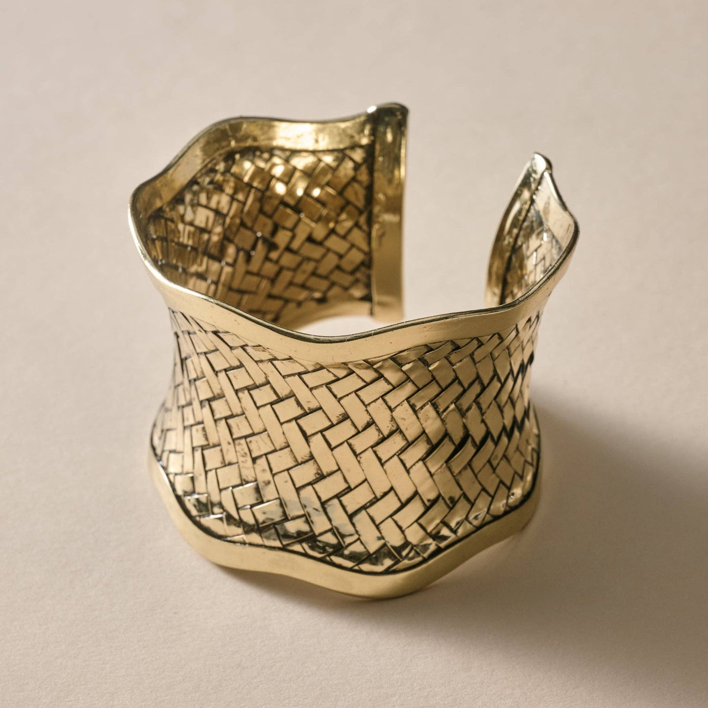 Devee Brass Woven Cuff Bracelet
