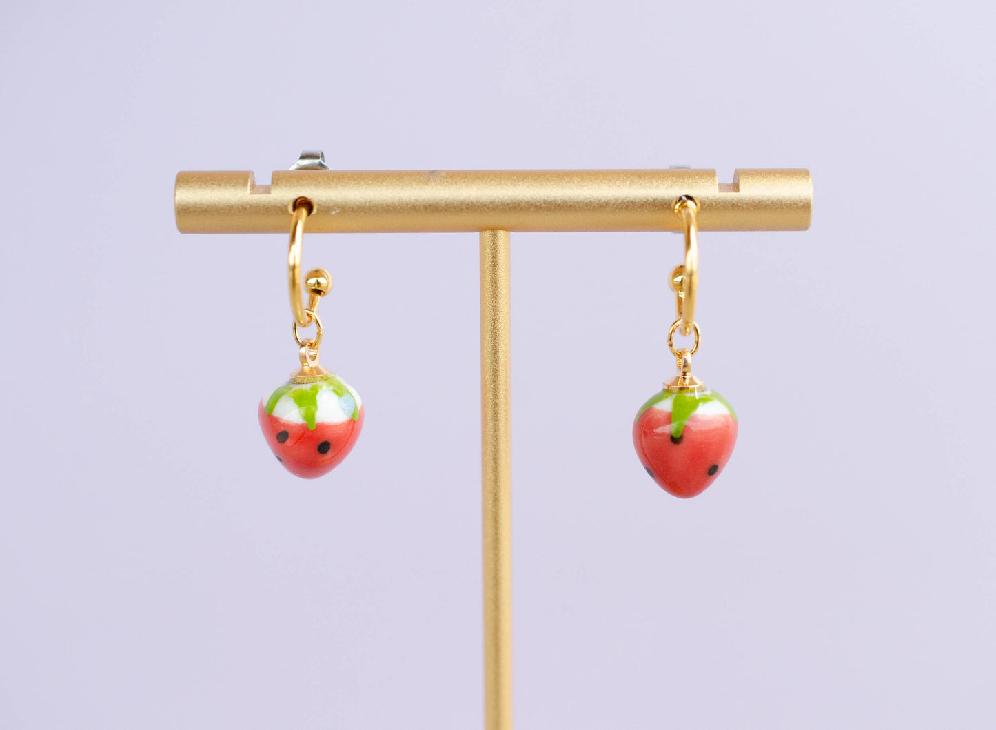 Strawberry Hoop Earrings