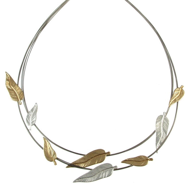 Silver & Gold Leaf Necklace