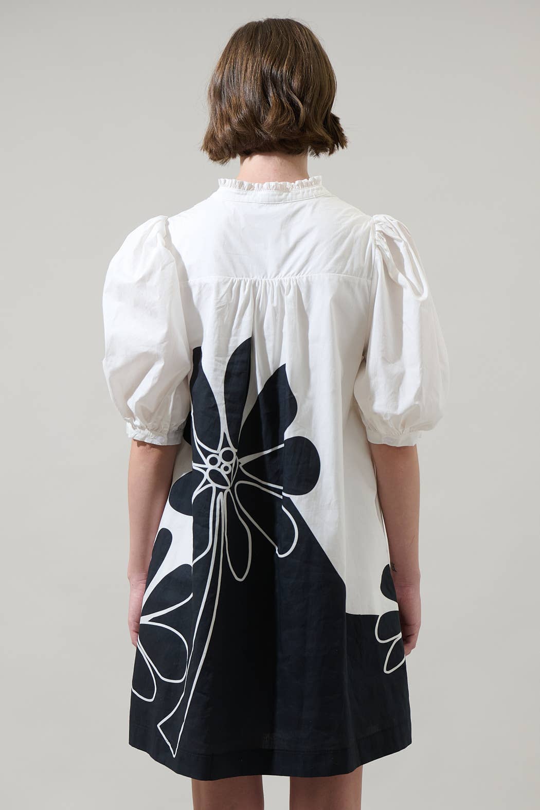 Wisteria Floral Split Neck Dress