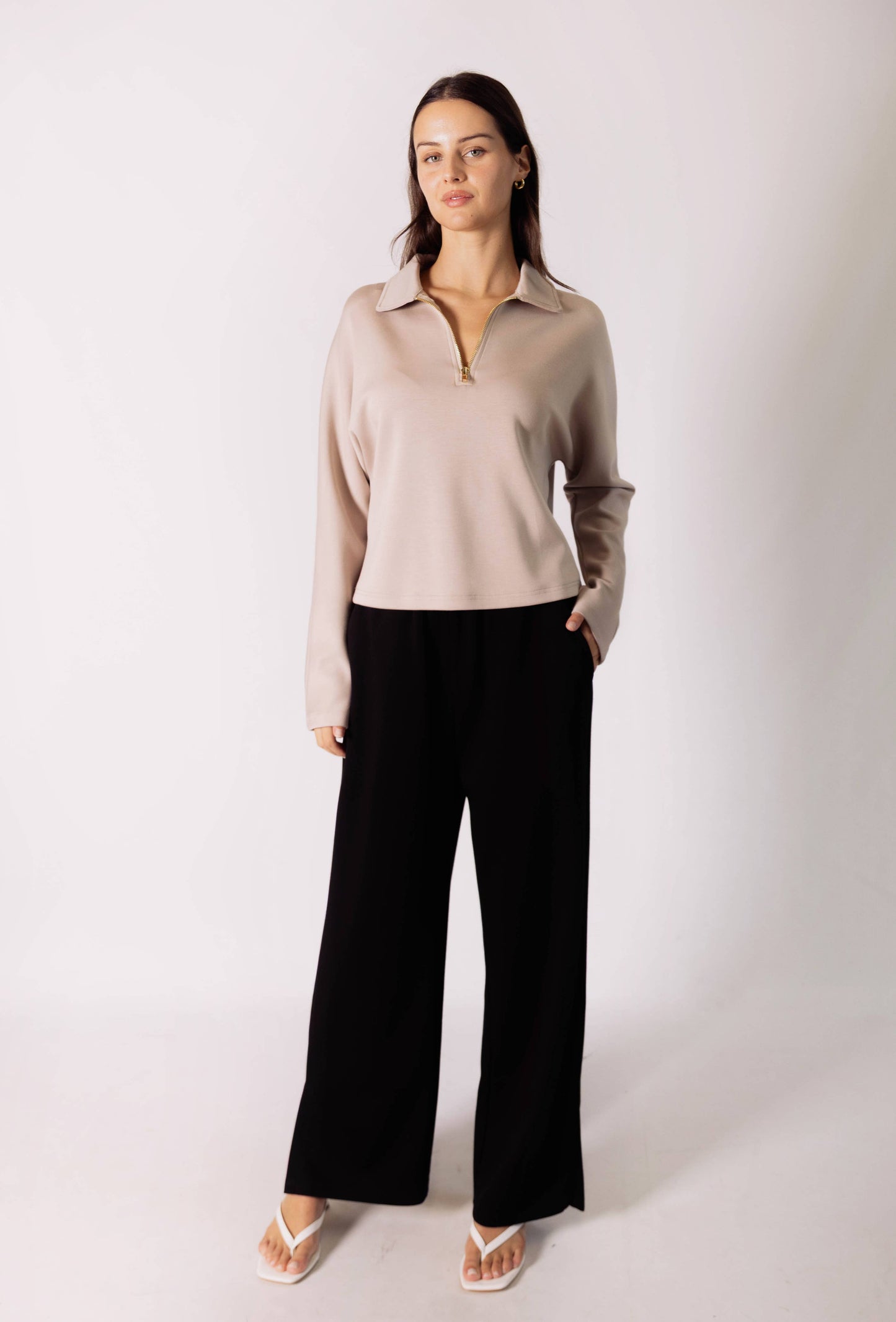 Butter Modal Quarter Zip Top