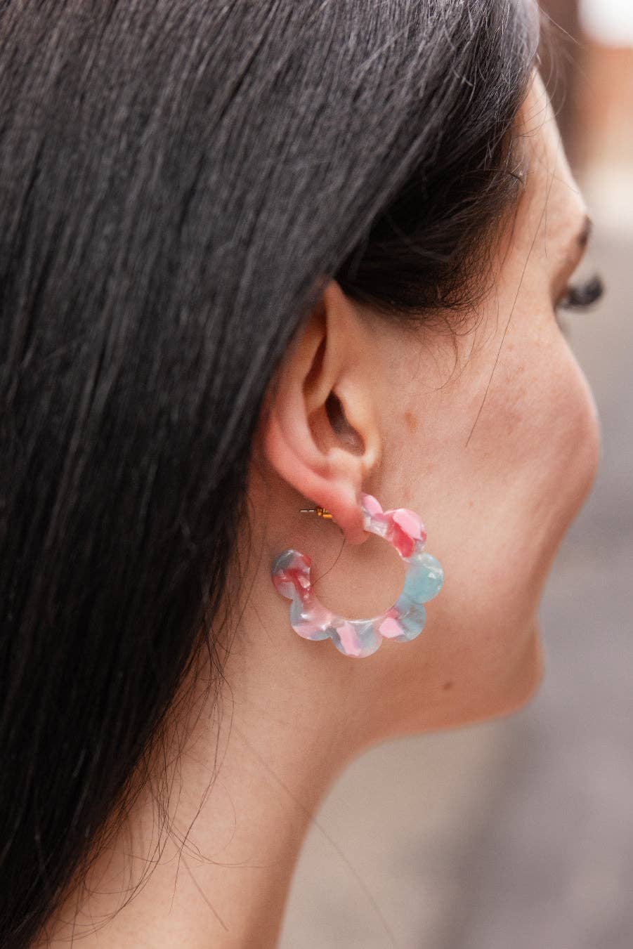 Flora Hoops - Secret Garden // Jewelry, Earrings, Flower