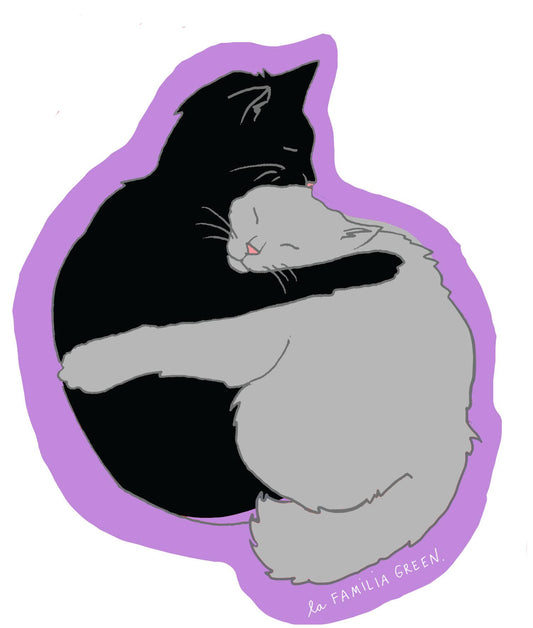 Cat Hugs Sticker