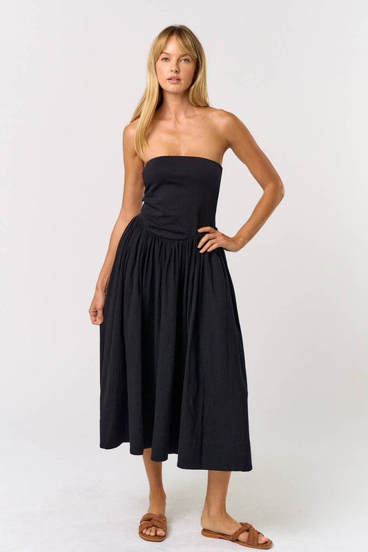 Ida Strapless Midi Dress