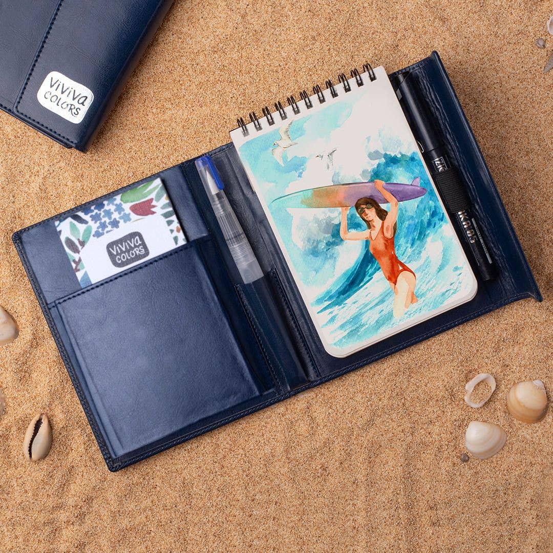 Travel Paint Kit - Vegan Leather| Handcrafted| Portable