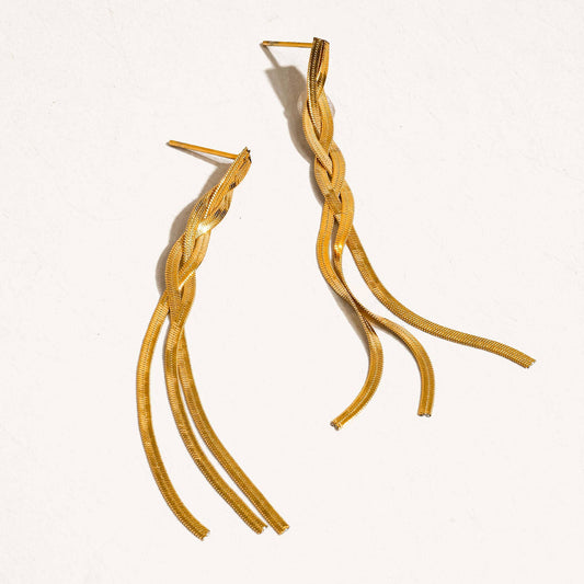 Zeda Braided Tassel Earring