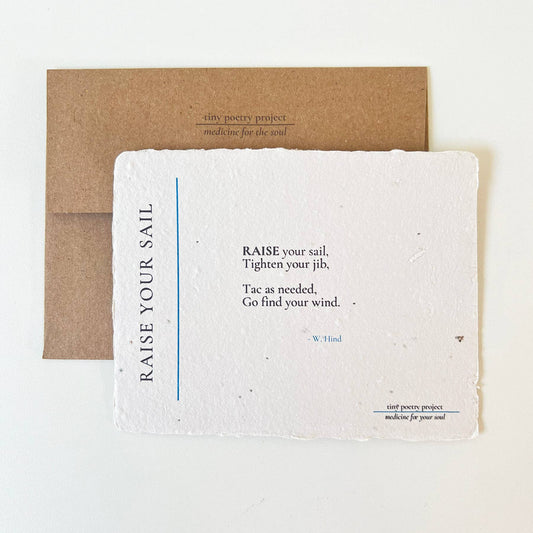 Raise Your Sail: Plantable Wildflower Card for Strength
