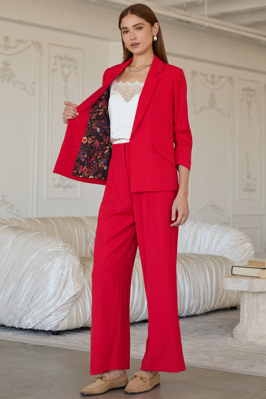 Eco Babe Blazer - Cherry