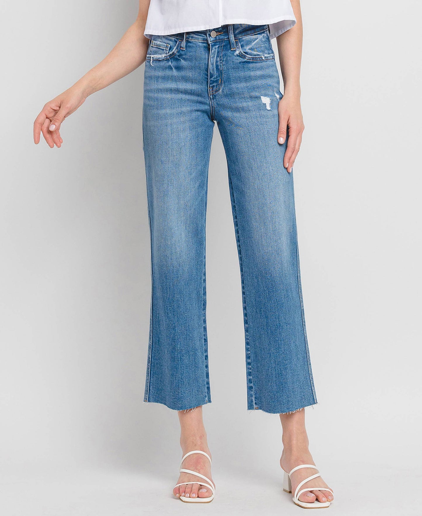 Maeve Raw Hem Sim Wide Jean