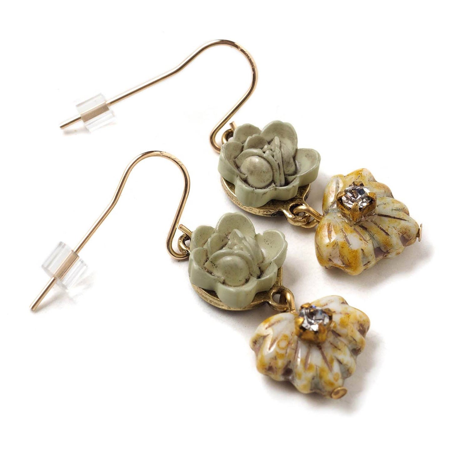 Vintage Flora With Sparkle Earrings