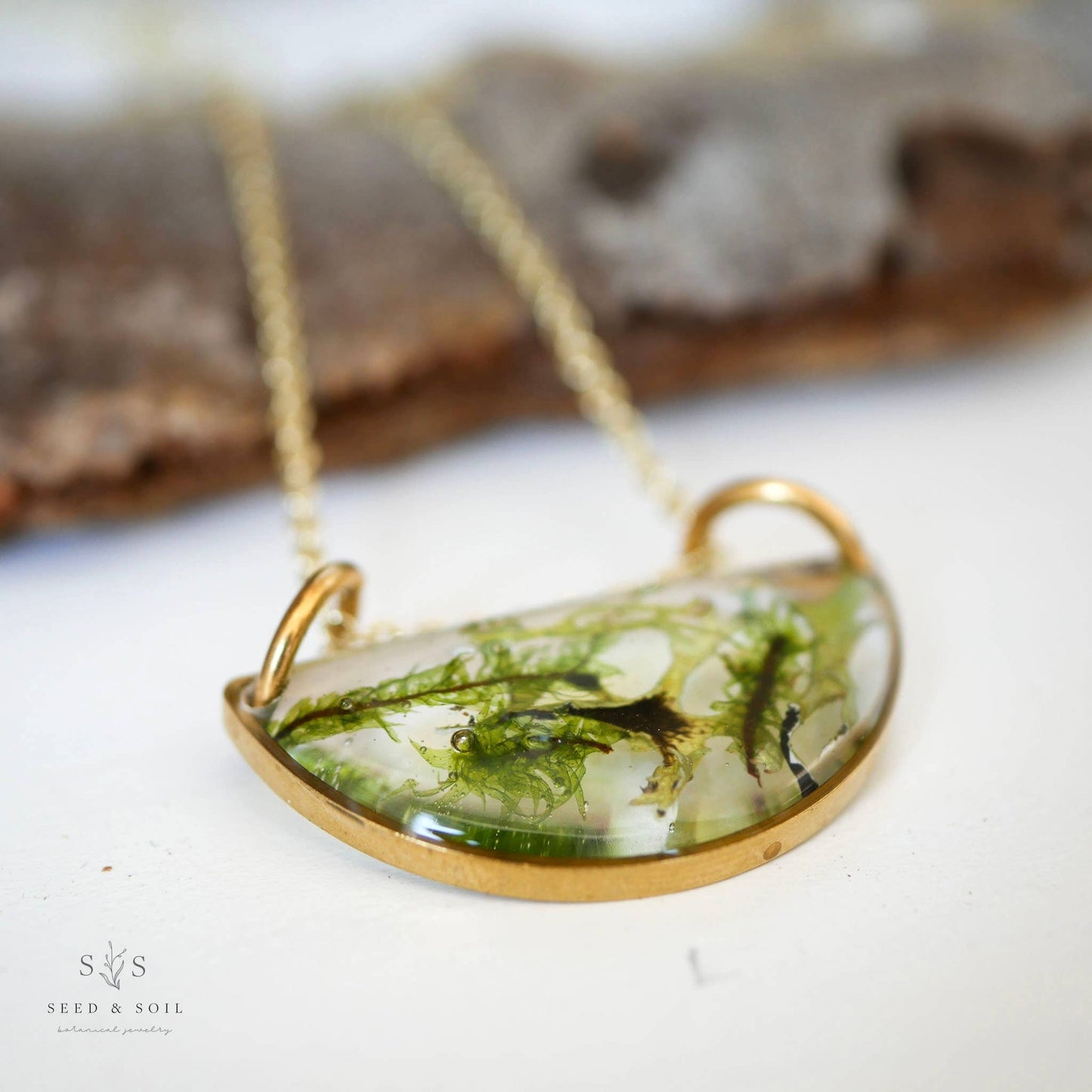 Mossy Luna Necklace