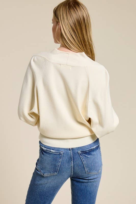 Luxe Button-Up Cardigan - Cream