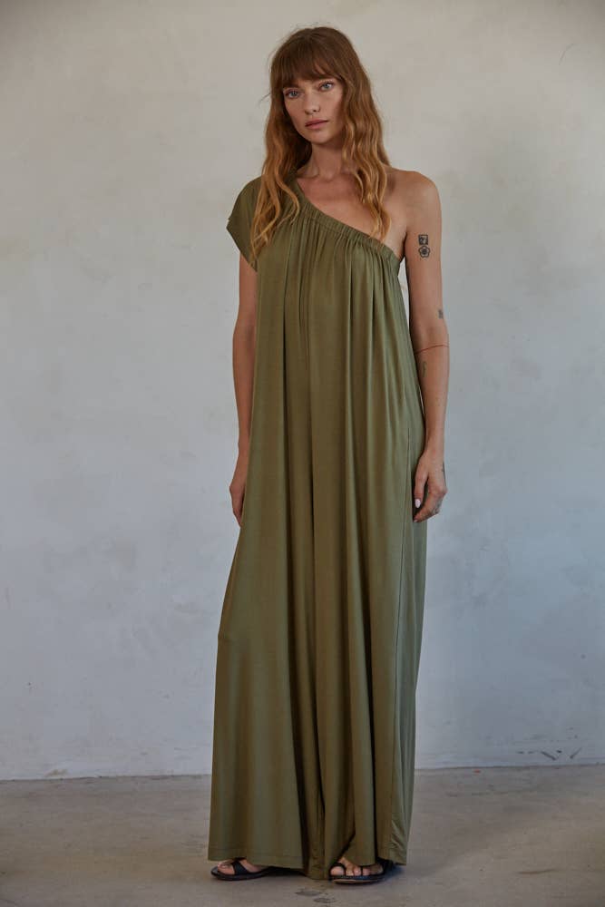 Olivia One Shoulder Wide Leg Jumpsuit