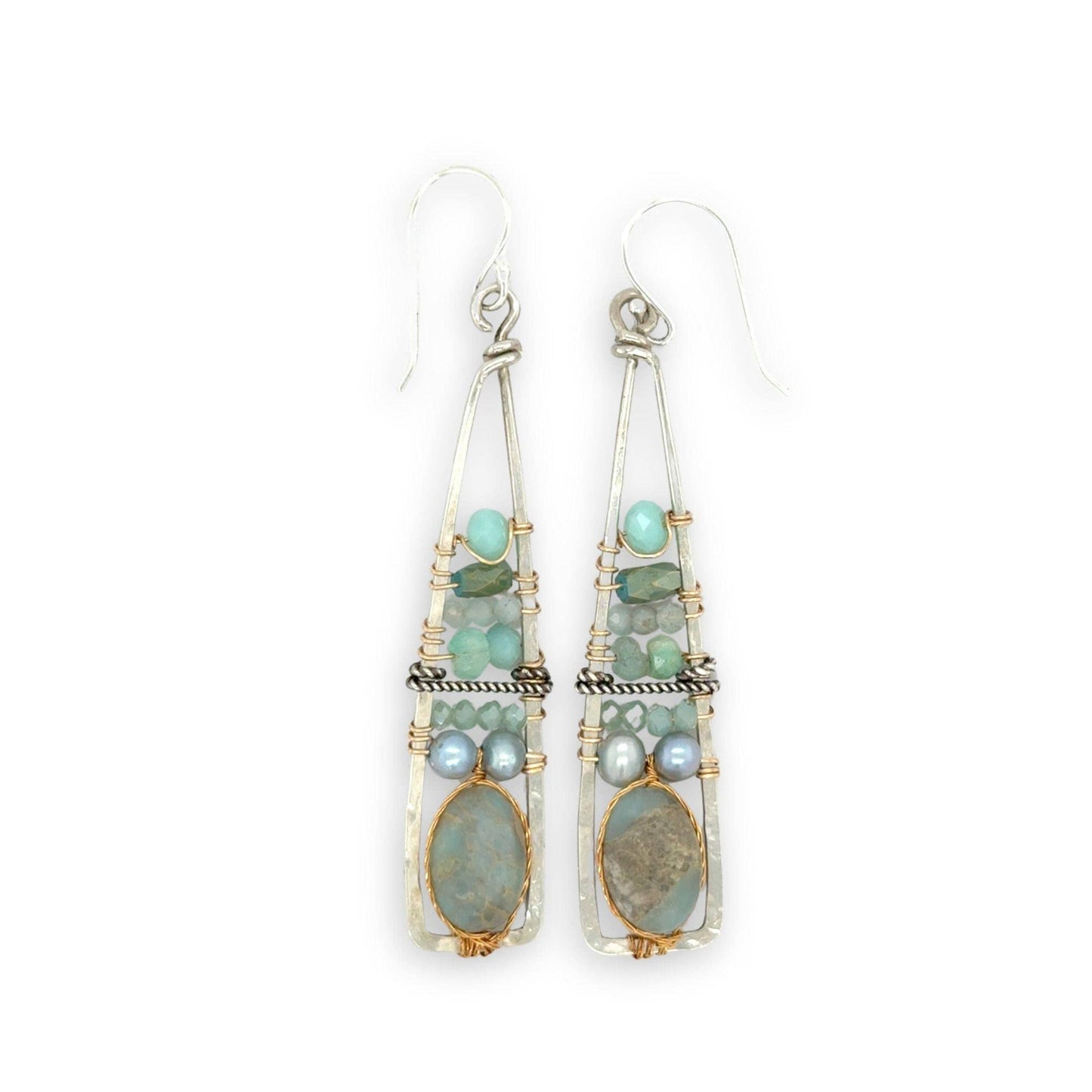 Tall Stack of Terra Verde Earrings