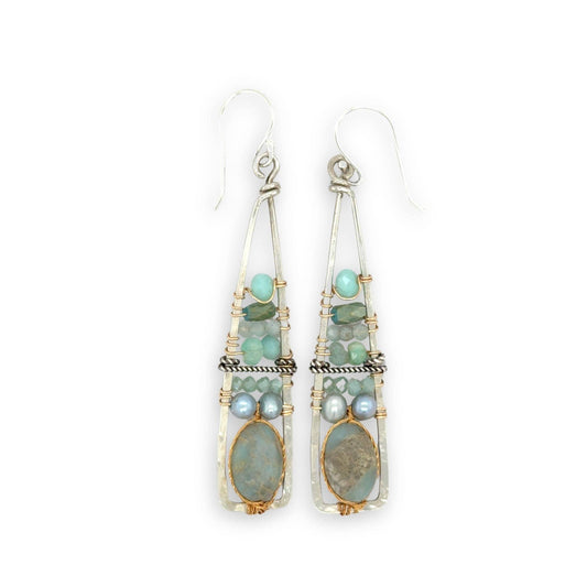 Tall Stack of Terra Verde Earrings