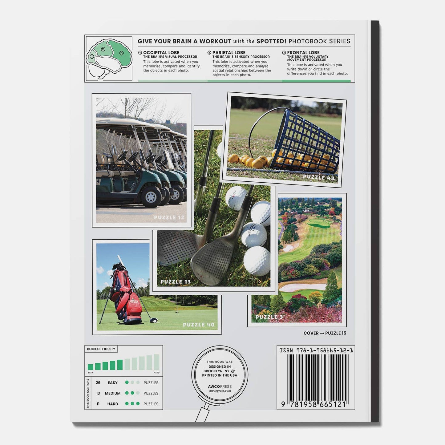 Golf Spot the Difference Puzzles, I Spy Activity Book