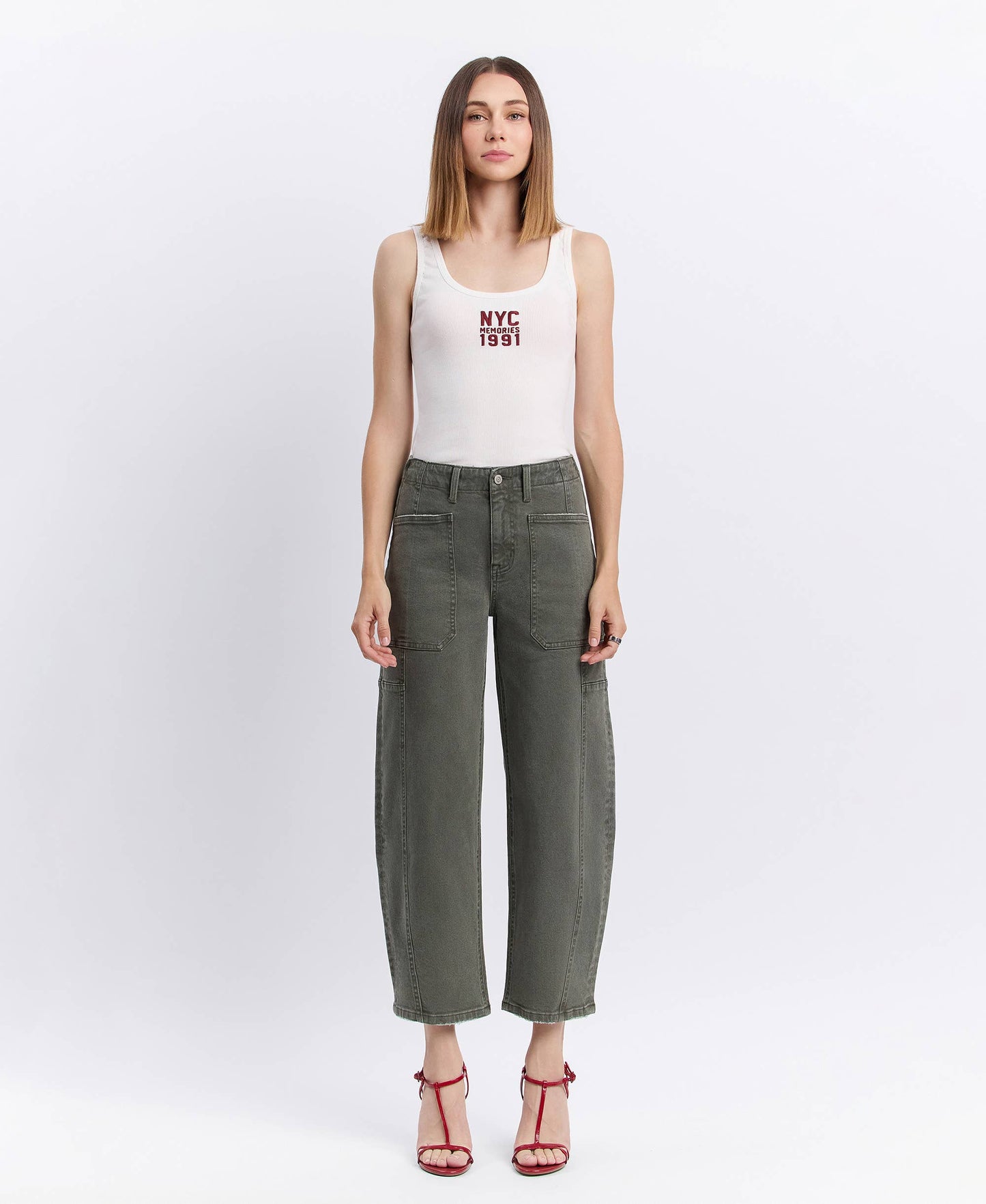 FLYING MONKEY Olivia High Rise Barrel Jean