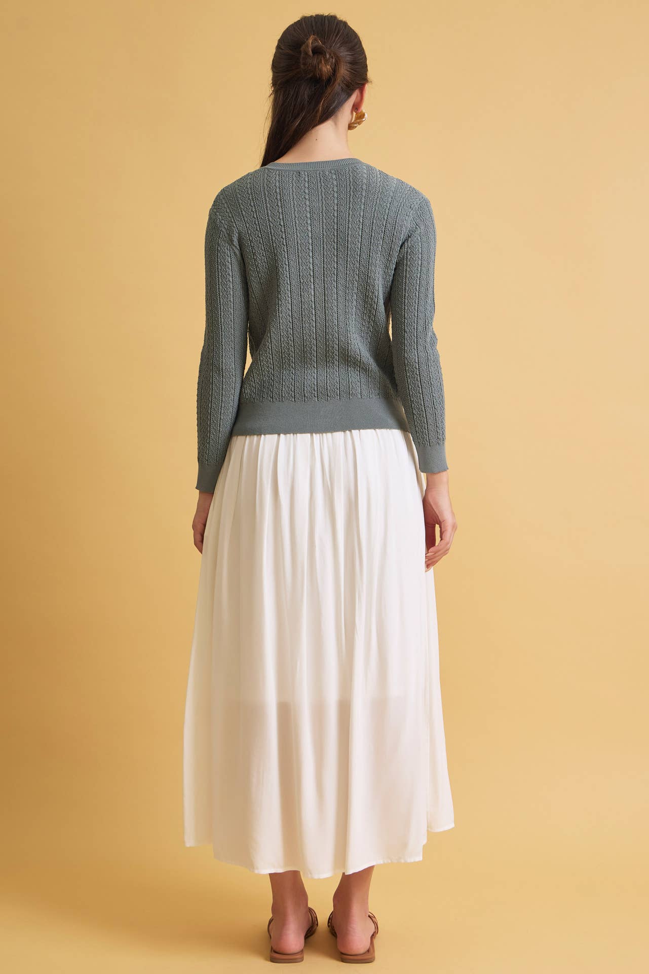 Smoked Waist Full Circle Skirt
