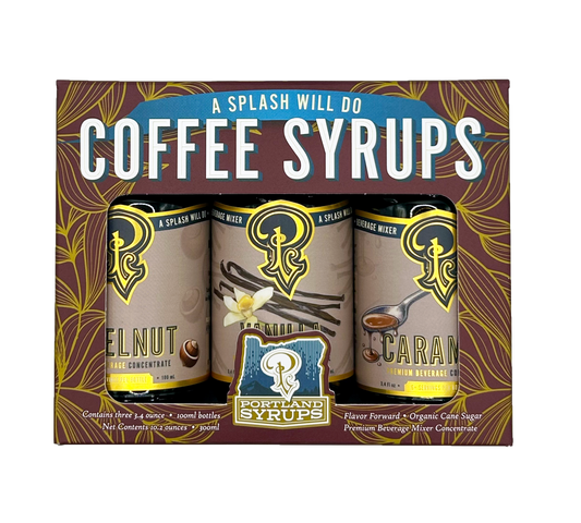 Coffee Syrups - Vanilla, Hazelnut, Caramel Gift Set