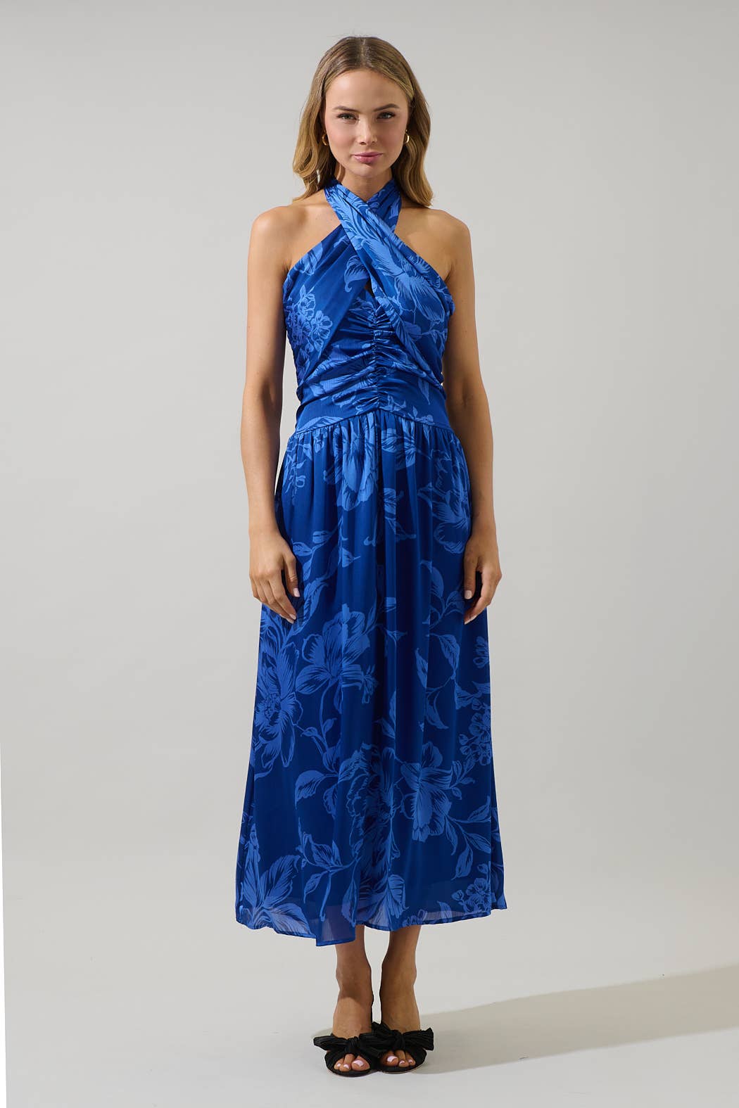Ciara Floral Halter Maxi Dress