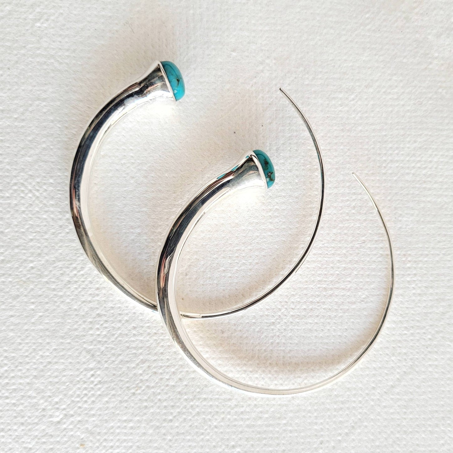 Sterling Silver & Genuine Turquoise Earrings