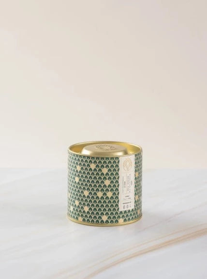No. 4 Gold Tin w/ Embossed Lid (Holiday Green)