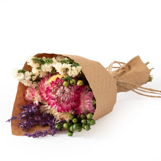 Mini Strawflower & Larkspur Bouquet