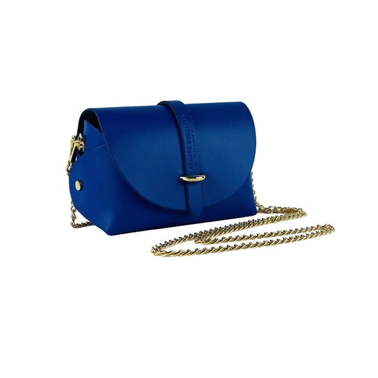 Mini Leather Shoulder Bag - Royal Blue