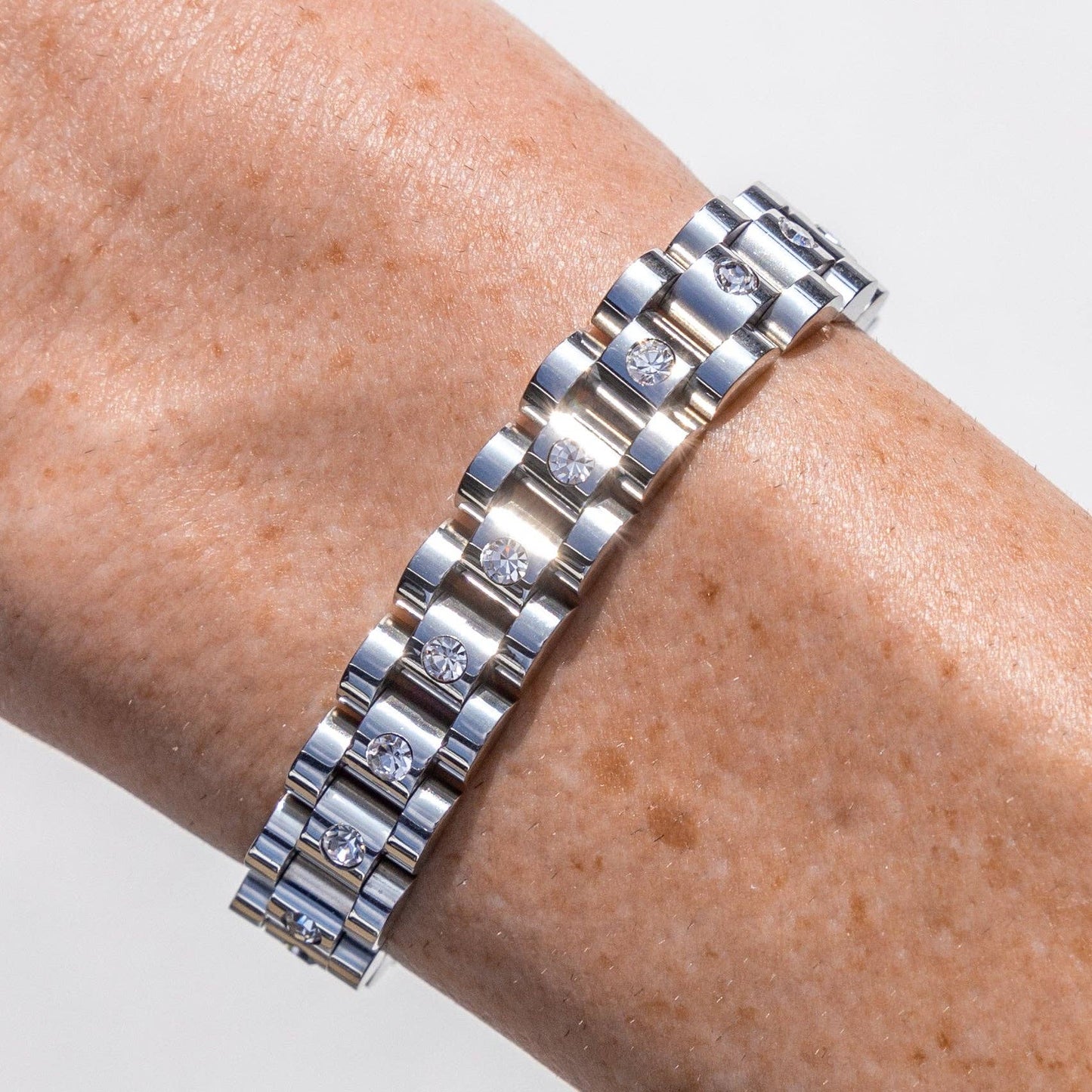 Lineage Bracelet Silver with Cubic Zirconia