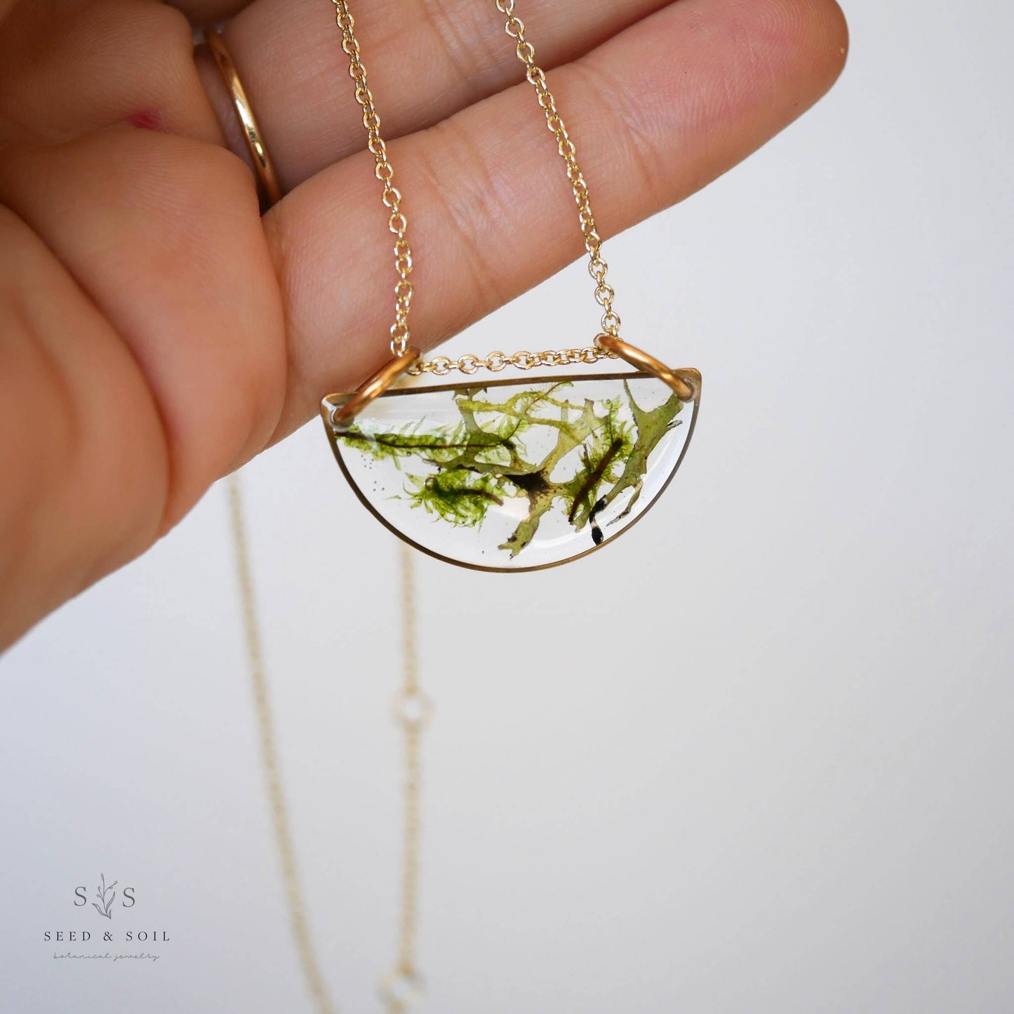 Mossy Luna Necklace