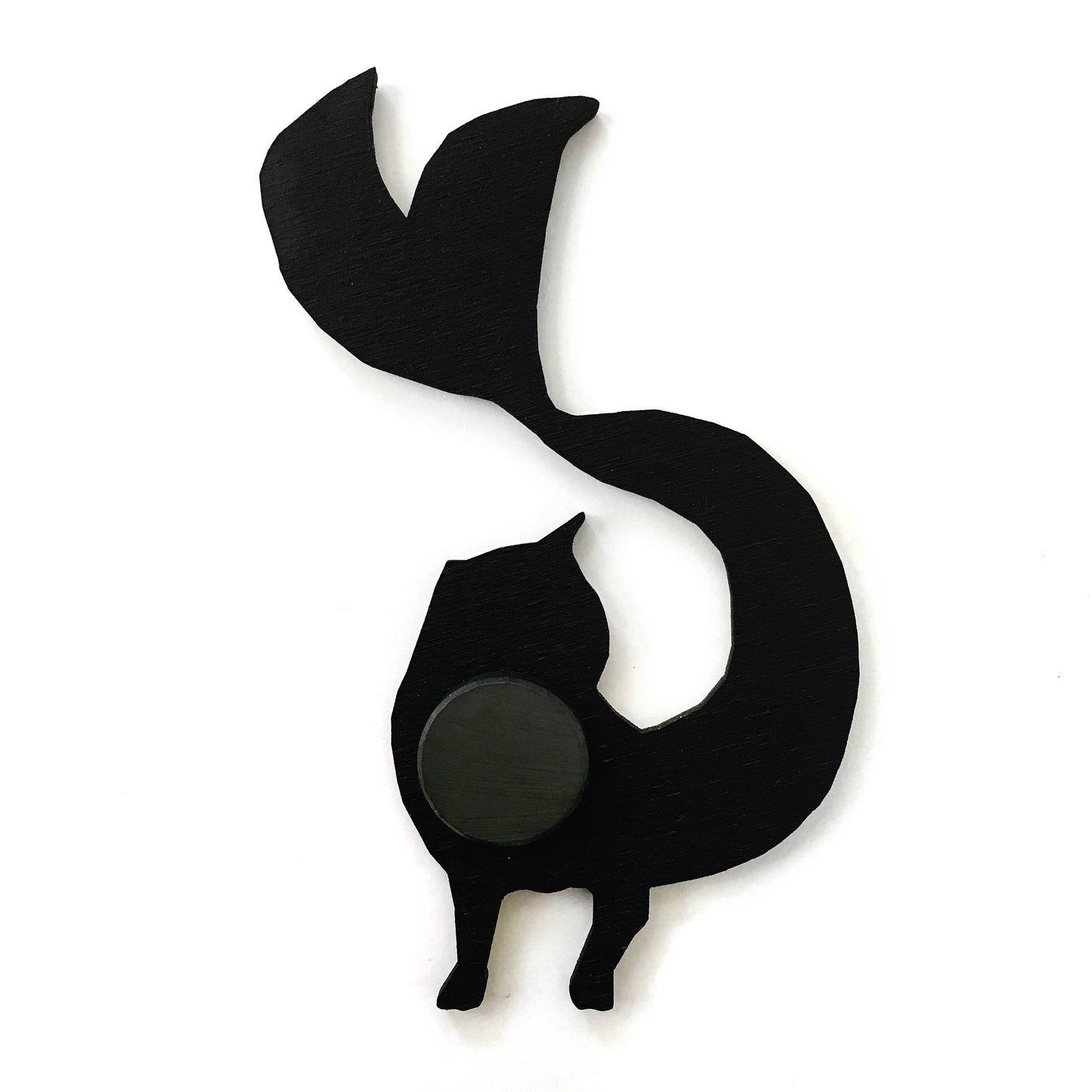 Mermaid Cat Wood Magnet