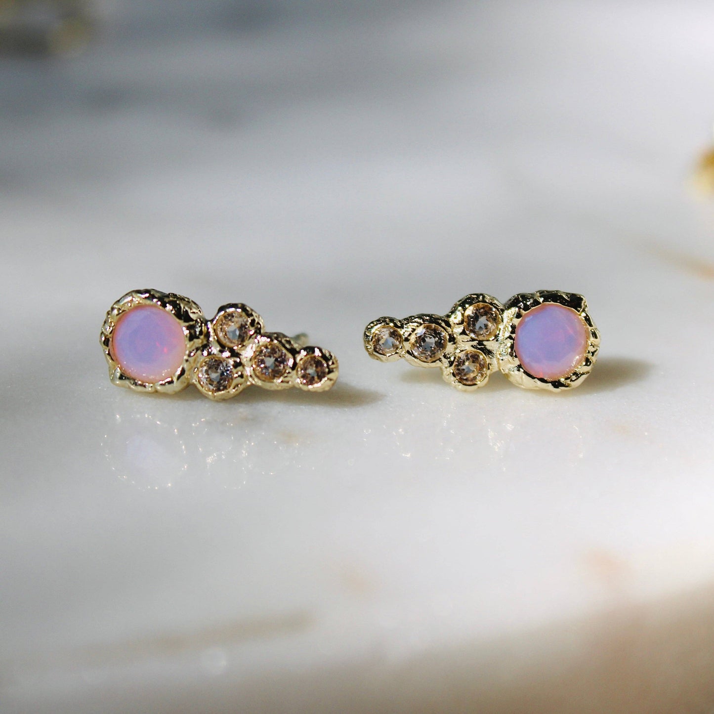 Opalite Topaz Ear Climbers