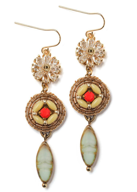 Sparkling Hibiscus Earrings